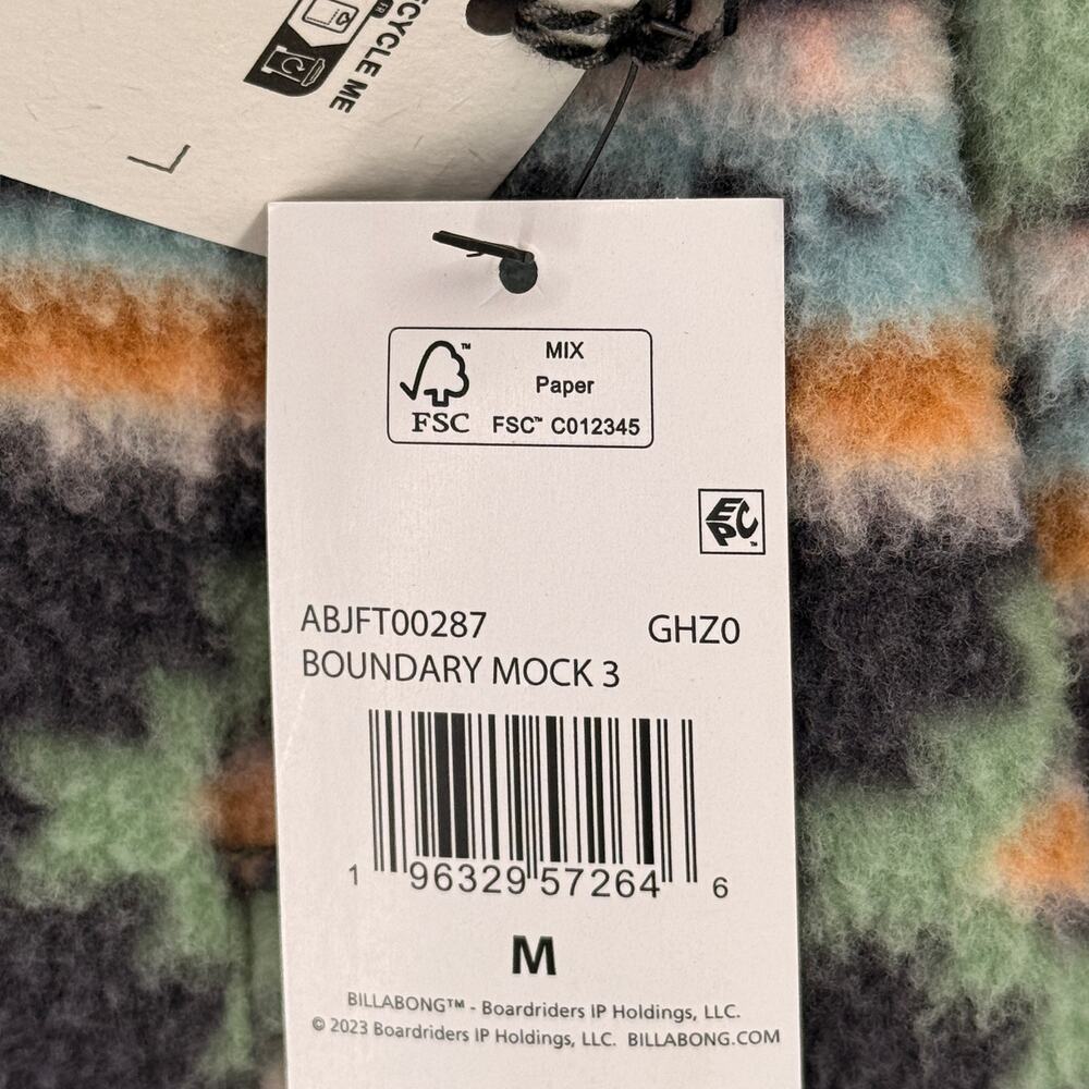 Billabong A/Div Boundary Mock 3 Half-Zip Pullover Fleece Sweatshirt Womens Sz M - Picture 7 of 8